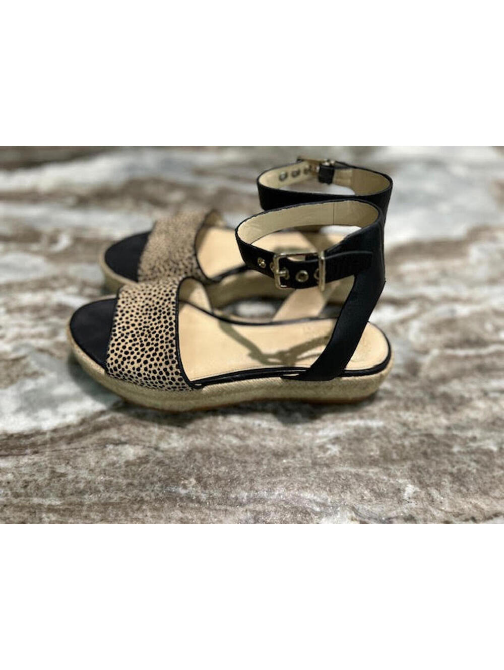 🐆 Vince Camuto Micro-Leopard Cow Hair Espadrilles 6.5 — GUC - Picture 4 of 8